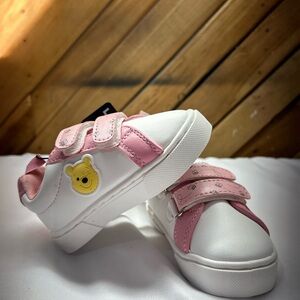 Disney Pink and White Sneakers with Bear Accent